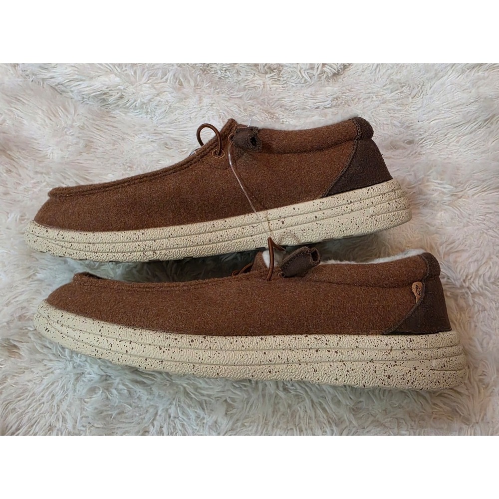 NWT Lamo Men's Samuel Slip-On Slipper Chestnut Wool Shoes - Size 9